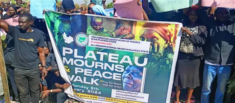 PLATEAU KILLINGS:CAN CHAIRMAN LEADS PEACEFUL RALLY