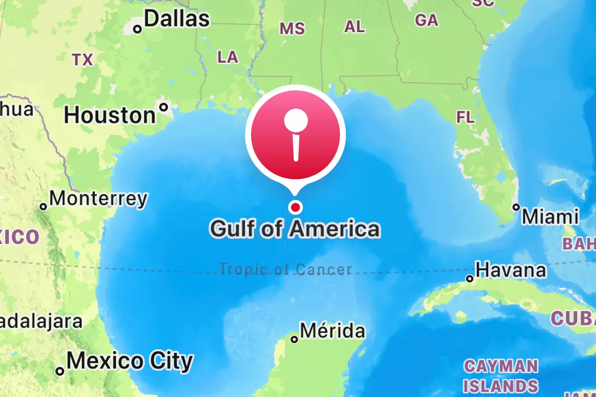 Apple Renames Gulf of Mexico to ‘Gulf of America’ for US Users