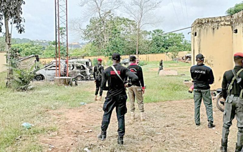 Destruction Unleashed: Hoodlums Attack Police Station in Anambra