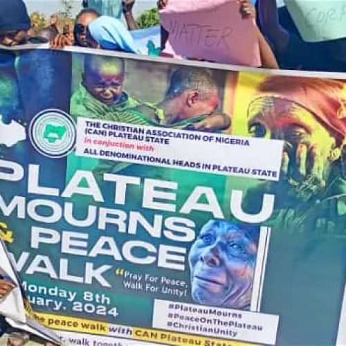 PLATEAU KILLINGS:CAN CHAIRMAN LEADS PEACEFUL RALLY