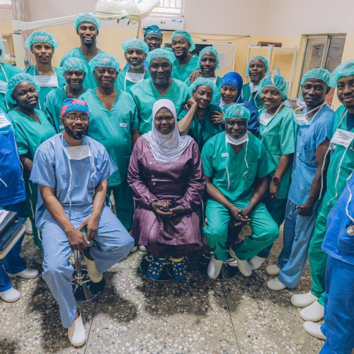 Four times a year, a team of highly trained plastic and maxillofacial surgeons, anaesthesiologists and nurses arrives at the Sokoto Noma Hospital, in Sokoto, Nigeria, to perform life-changing reconstructive surgery for noma survivors. Inside the operating theatre, the team spends several hours operating on the more complicated cases. The noma surgical intervention in May 2023 was led by an all-Nigerian team. Sokoto, Nigeria, May 8, 2023.