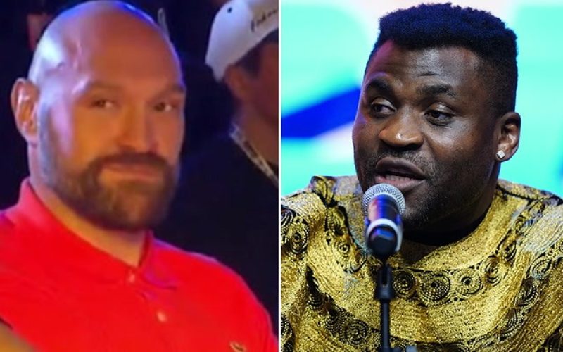 FRANCIS NGANNOU CLASHES WITH TYSON FURY AT NEWS CONFERENCE