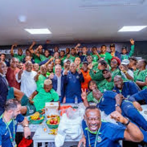 Shettima Celebrates With Super Eagles After AFCON Semi-Final Victory